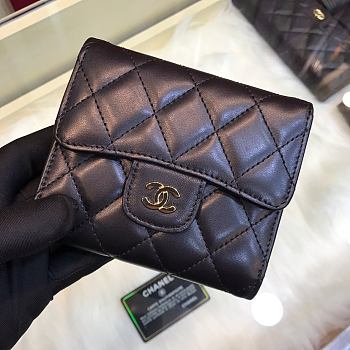 Chanel Mini Flap Wallet Black Quilted 82288 Size 10.5x11.5x3cm
