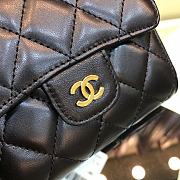 Chanel Mini Flap Wallet Black Quilted 82288 Size 10.5x11.5x3cm - 5