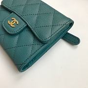 Chanel Mini Flap Wallet Navy Blue Caviar 82288 Size 10.5x11.5x3cm - 2
