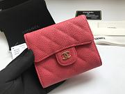 Chanel Mini Flap Wallet Pink Caviar 82288 Size 10.5x11.5x3cm - 4