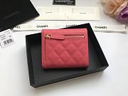 Chanel Mini Flap Wallet Pink Caviar 82288 Size 10.5x11.5x3cm - 3