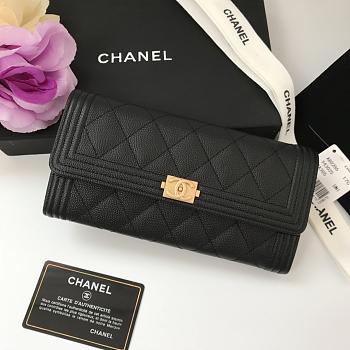Chanel Wallet Caviar Leather & Gold-tone Metal 10.5cm