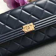 Chanel Wallet Blue Quilted Leather & Gold-tone Metal 10.5cm - 3