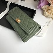 Chanel Wallet Green Quilted Leather & Gold-tone Metal 10.5cm - 5