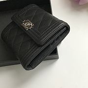 Chanel Mini Boy Wallet Silver-Tone A80374 Size 11cm - 6