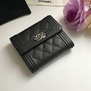 Chanel Mini Boy Wallet Silver-Tone A80374 Size 11cm - 4