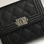 Chanel Mini Boy Wallet Silver-Tone A80374 Size 11cm - 2