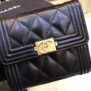 Chanel Mini Boy Wallet Calfskin Quilted Leather Gold-Tone A80374 Size 11cm - 3