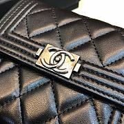 Chanel Mini Boy Wallet Calfskin Quilted Leather Silver-Tone A80374 Size 11cm - 2