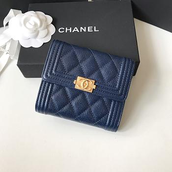 chanel wallet navy blue