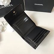 Chanel Wallet Black Calfskin Caviar Leather Gold-Tone A80374 Size 11cm - 3
