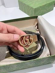 Gucci Marmont Thin Leather Belt With Shiny Buckle  - 6