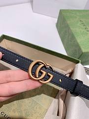 Gucci Marmont Thin Leather Belt With Shiny Buckle  - 4
