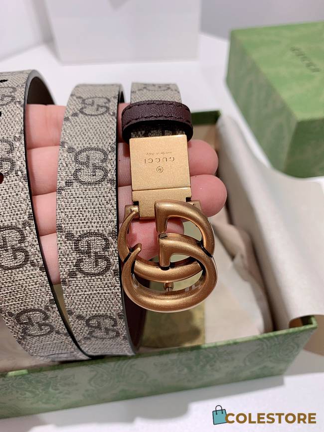 Gucci Marmont Thin Reversible Thin Belt  - 1