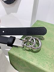 Gucci Marmont Thin Leather Belt With Metal Buckle - 6