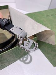 Gucci Marmont Thin Leather Belt With Metal Buckle - 5