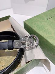 Gucci Marmont Thin Leather Belt With Metal Buckle - 2