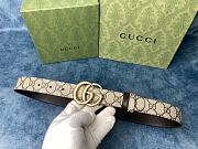 Gucci Marmont Thin Belt Double G Buckle In Brown - 1