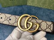 Gucci Marmont Thin Belt Double G Buckle In Brown - 2