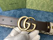 Gucci Marmont Thin Belt Double G Buckle In Brown - 3