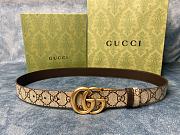Gucci Marmont Thin Belt Double G Buckle In Brown - 5
