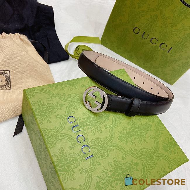 Gucci Guccissima Leather Waist Belt Metal Buckle - 1