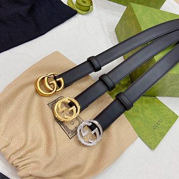 Gucci Leather Belt With Doulble Buckle
