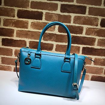 Gucci Convertible Straight Charm In Blue Soft Leather 449659 Size 28x22x12cm