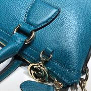Gucci Convertible Straight Charm In Blue Soft Leather 449659 Size 28x22x12cm - 5