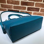 Gucci Convertible Straight Charm In Blue Soft Leather 449659 Size 28x22x12cm - 4
