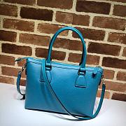 Gucci Convertible Straight Charm In Blue Soft Leather 449659 Size 28x22x12cm - 3
