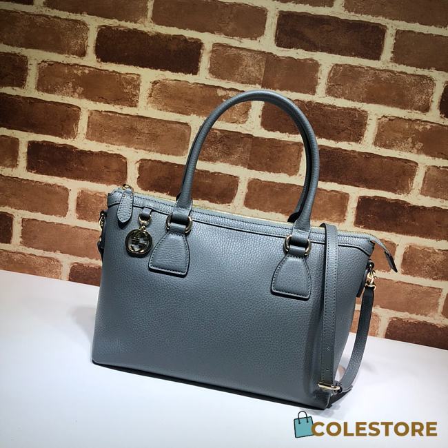 Gucci Convertible Straight Charm In Grey Soft Leather 449659 Size 28x22x12cm - 1