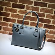 Gucci Convertible Straight Charm In Grey Soft Leather 449659 Size 28x22x12cm - 1
