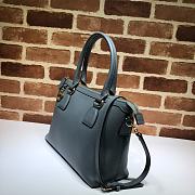 Gucci Convertible Straight Charm In Grey Soft Leather 449659 Size 28x22x12cm - 6