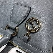 Gucci Convertible Straight Charm In Grey Soft Leather 449659 Size 28x22x12cm - 5