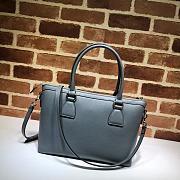 Gucci Convertible Straight Charm In Grey Soft Leather 449659 Size 28x22x12cm - 4