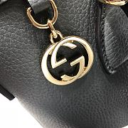 Gucci Convertible Straight Charm In Grey Soft Leather 449659 Size 28x22x12cm - 3