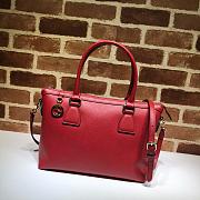 Gucci Convertible Straight Charm In Red Soft Leather 449659 Size 28x22x12cm - 1