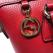 Gucci Convertible Straight Charm In Red Soft Leather 449659 Size 28x22x12cm - 6