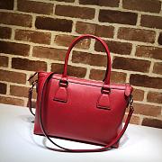 Gucci Convertible Straight Charm In Red Soft Leather 449659 Size 28x22x12cm - 3