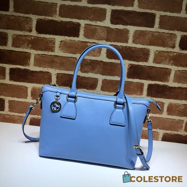 Gucci Convertible Straight Charm In Light Blue Soft Leather 28cm  - 1