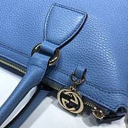 Gucci Convertible Straight Charm In Light Blue Soft Leather 28cm  - 5