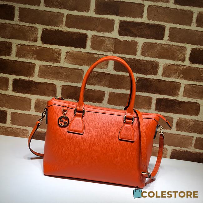 Gucci Convertible Straight Charm In Orange Soft Leather 28cm  - 1
