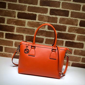Gucci Convertible Straight Charm In Orange Soft Leather 28cm 