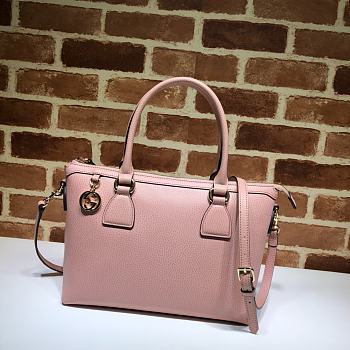 Gucci Convertible Straight Charm In Pink Soft Leather 449659 Size 28x22x12cm 