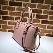 Gucci Convertible Straight Charm In Pink Soft Leather 449659 Size 28x22x12cm  - 6