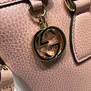 Gucci Convertible Straight Charm In Pink Soft Leather 449659 Size 28x22x12cm  - 4