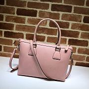 Gucci Convertible Straight Charm In Pink Soft Leather 449659 Size 28x22x12cm  - 3