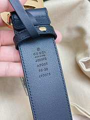 Gucci Leather Belt With Crystal Double G Buckle - 4