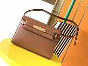 YSL Manhattan Shoulder Bag In Brown Leather 579271 Size 24cm - 1
